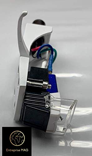 Stanton T55 USB, T52, STR820, T50, STR850, T120C, T90 USB, STR860, STR8150, STR830 Replacement Cartridge & Stylus with Mounting Bolts & White Headshell - Perfect for DJ Turntables & Vinyl Record Players