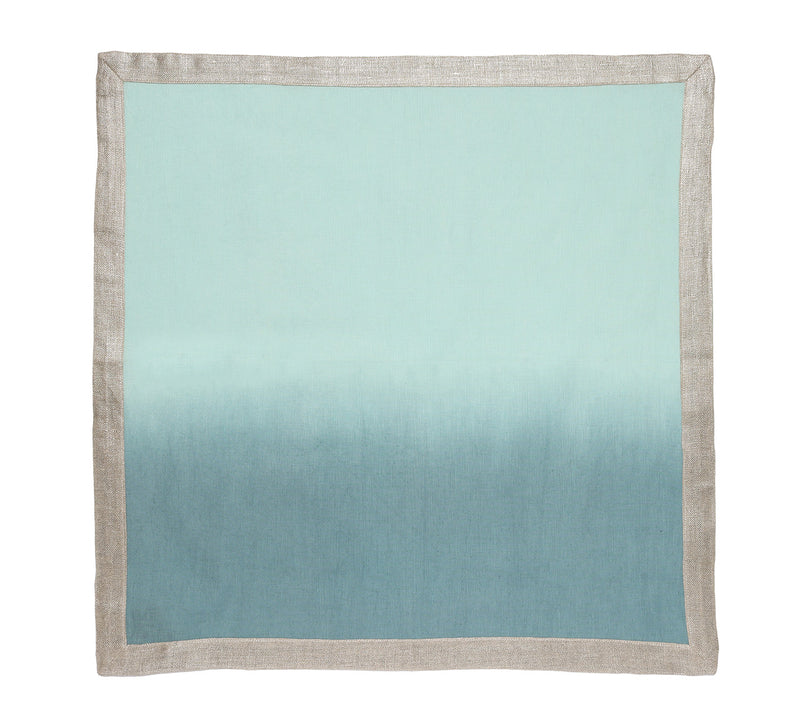Cool Tone Dip Dyed Napkins Set of 4 - Stylish Handmade Cotton Table Linens for Dinner Parties & Boho Home Decor