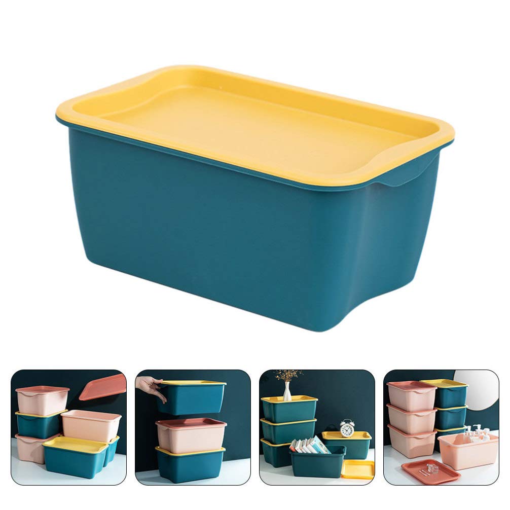 Plastic Storage Box with Pull-Out Drawers - 1PC Organizer for Toys, Office Supplies & Cosmetics | Desktop Shelf Bins & Container Stand Brackets | Perfect for Home, Office & Classroom Organization
