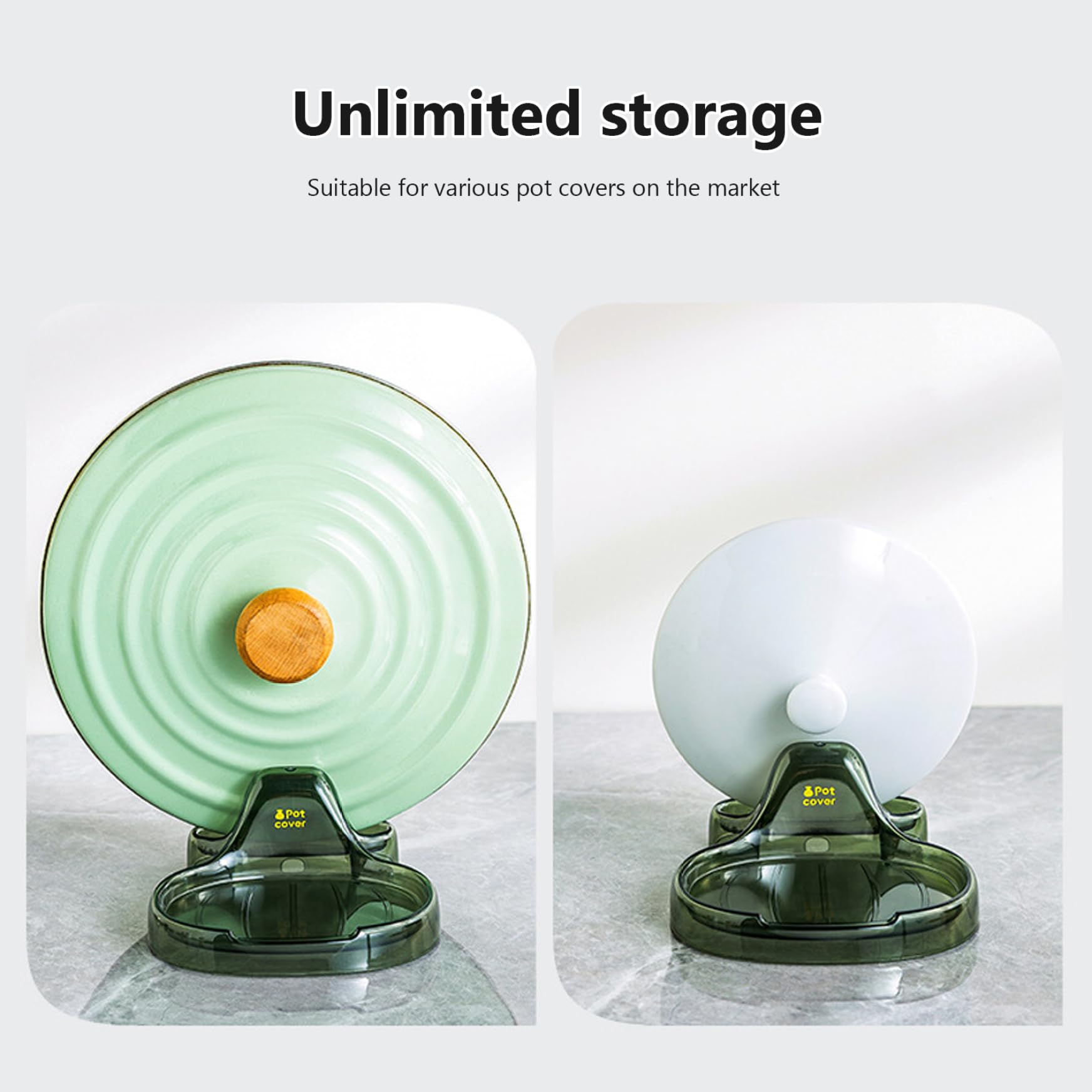 2-Pack Multifunctional Kitchen Lid Holder & Spoon Rest - Stove Top Organizer for Pots, Pans & Utensils - Prevents Water Drips & Keeps Countertops Clean - Perfect for Cooking, Baking & Kitchen Organization