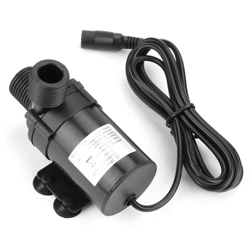 Hyuduo Mini DC Brushless Water Pump 24V Submersible Pump with Resin Seal JT660B24 for Solar Water Heater (40-100V) - Ideal for Solar Heating Systems, Aquariums, and Small Water Circulation