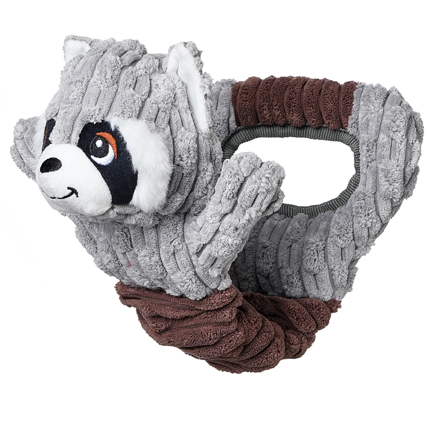 Durable Tug of War Dog Toy for Large Breeds - Tough Stuffed Squeaky Toy with Crinkle Paper for Small, Medium & Big Dogs (Raccoon Design) - Perfect for Playtime, Training & Bonding with Your Pet