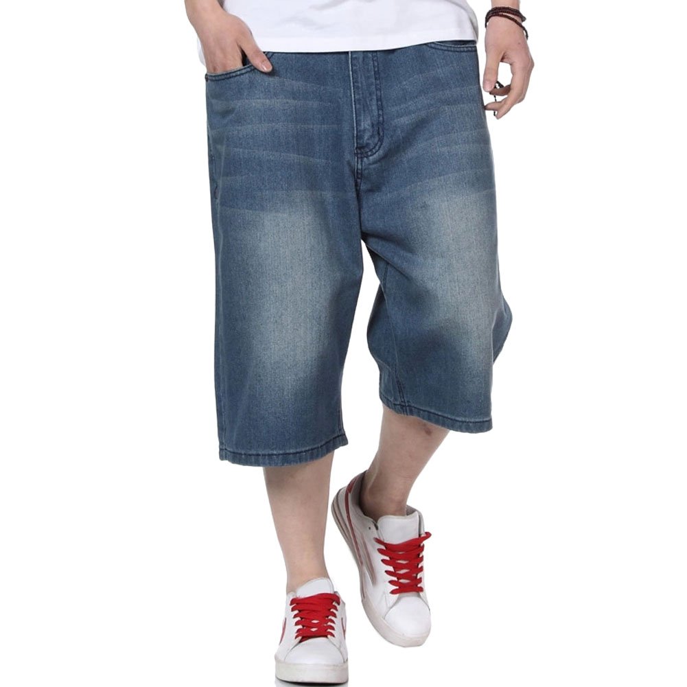 Men's Hip-Hop Baggy Denim Jeans with Pockets - Comfortable Streetwear for Casual Wear, Hip-Hop Dance & Urban Fashion