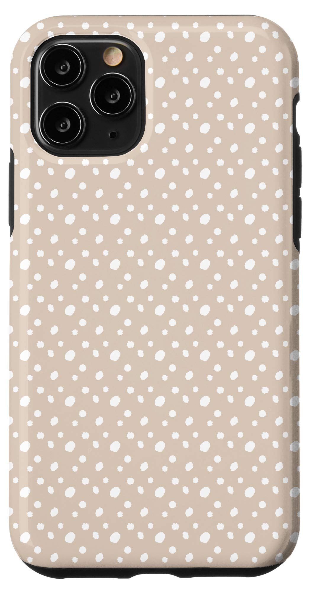 iPhone 11 Pro Case - White Tan Dalmatian Print Spot Pattern Protective Cover | Trendy Animal Design for Women & Men | Perfect for Work, Travel & Everyday Use