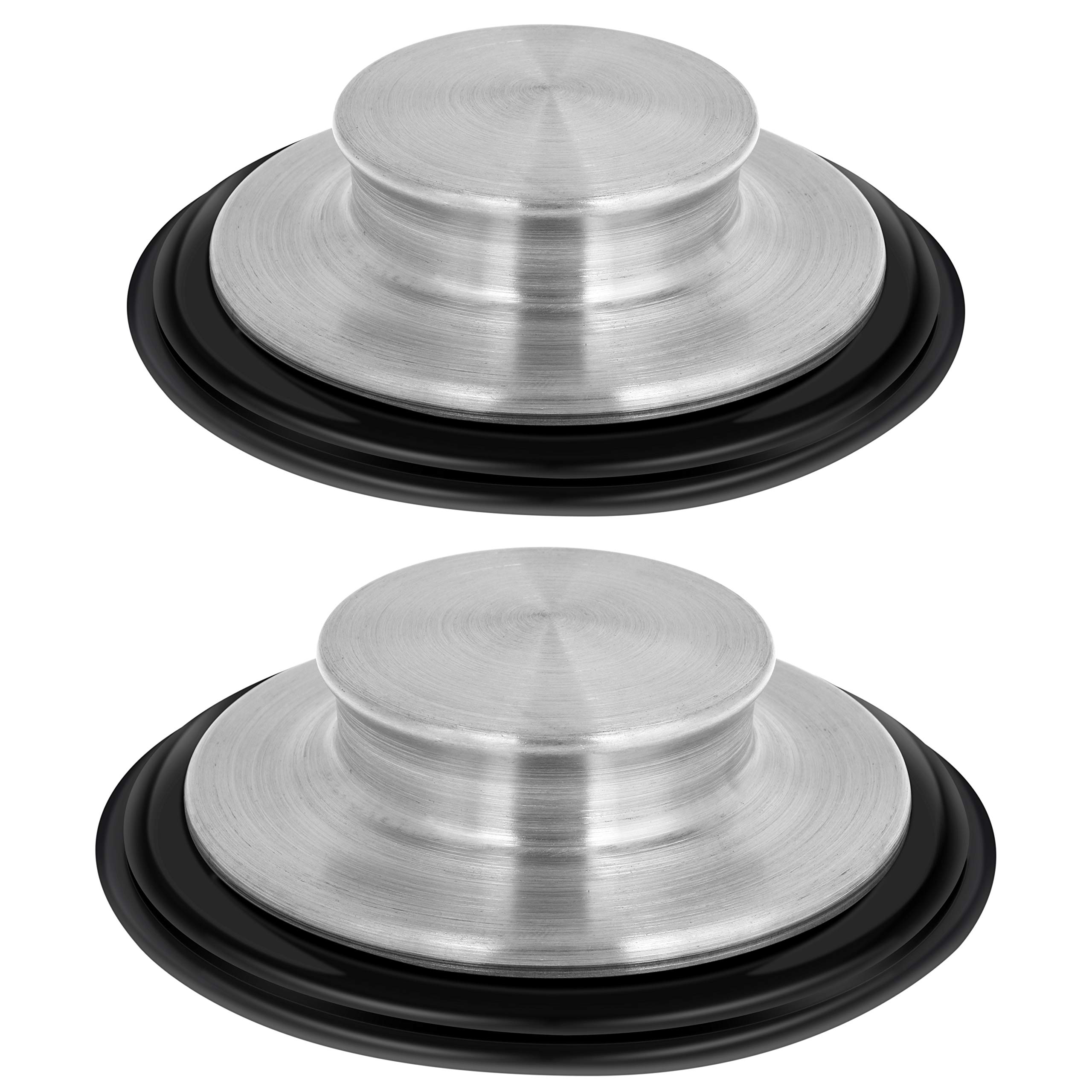 Stainless Steel Kitchen Sink Stopper (2 Pack) - 3 3/8 Inch Garbage Disposal Plug Fits Standard 3.5 Inch Drain - Durable Rustproof Sink Cover for Smooth Draining | Perfect for Kitchen, Bathroom & Utility Sinks