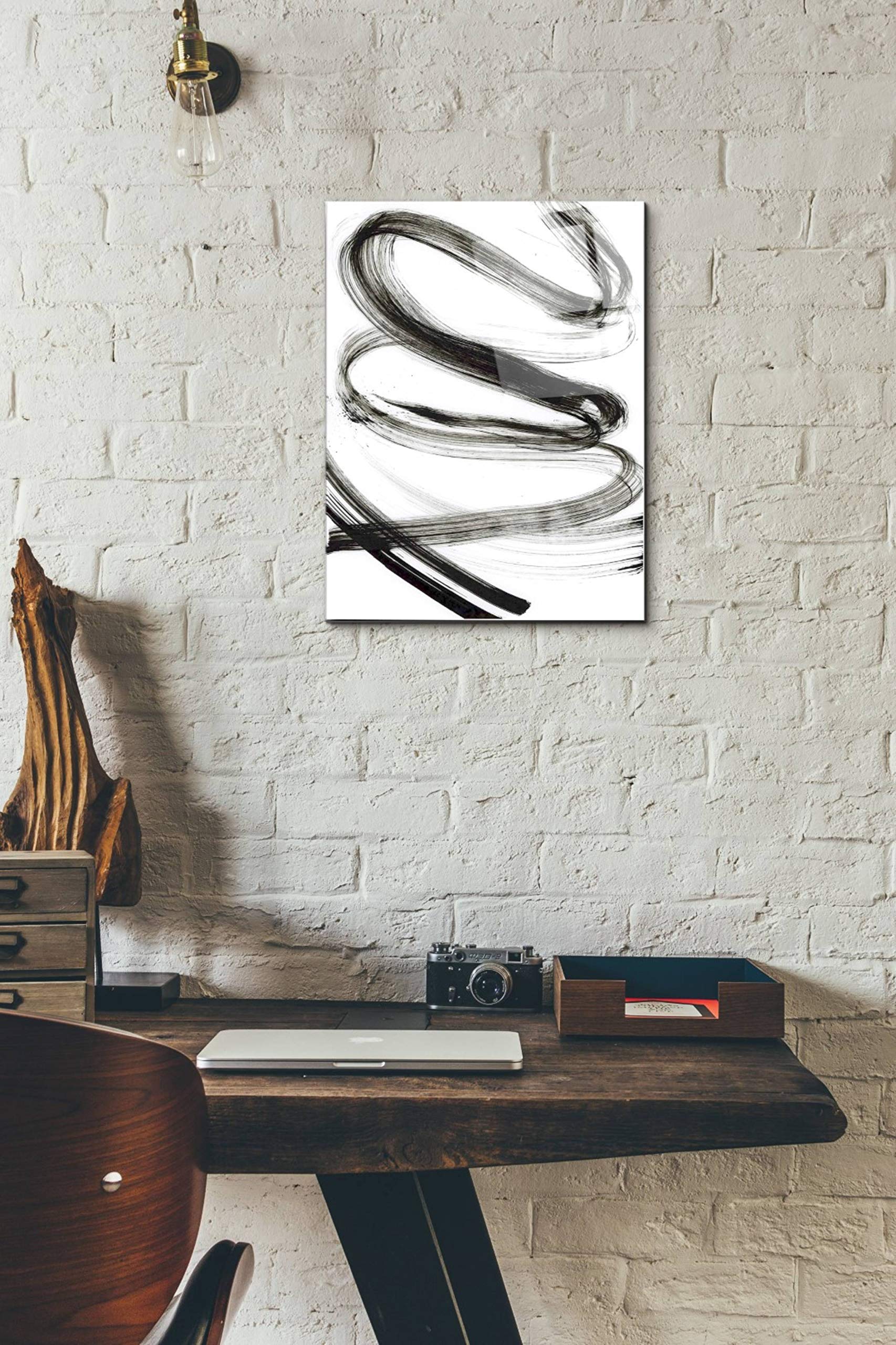 Epic Art 'Feadan' Acrylic Glass Wall Decor - 12x16 Inch Modern Abstract Painting for Living Room, Bedroom & Office - Shatter-Resistant Contemporary Home Artwork