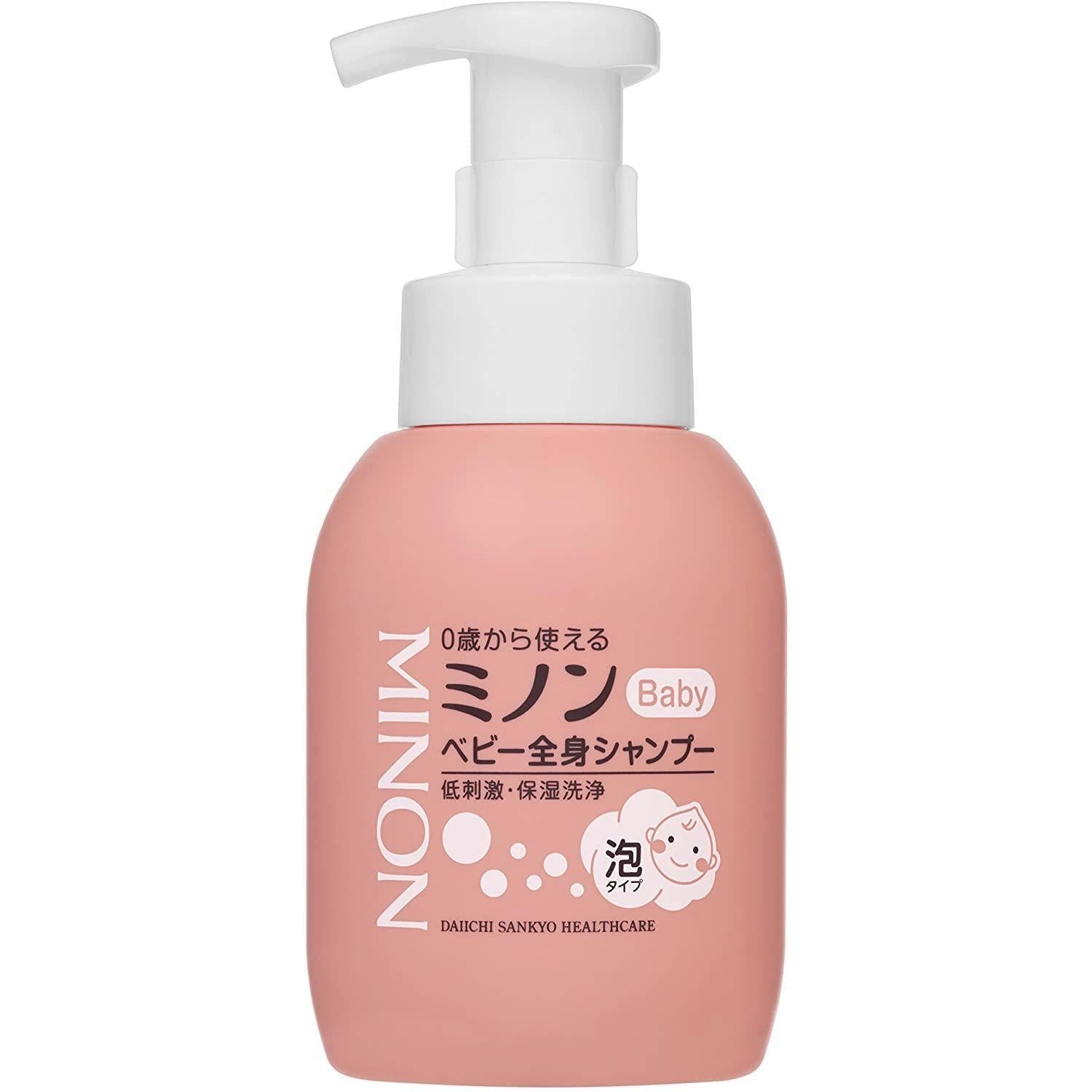 Minon Baby Shampoo & Foaming Body Wash for Sensitive Skin - 350ml Gentle Cleanser | Hypoallergenic & Fragrance-Free | Perfect for Newborns & Eczema-Prone Skin | Bath Time & Daily Care Essential