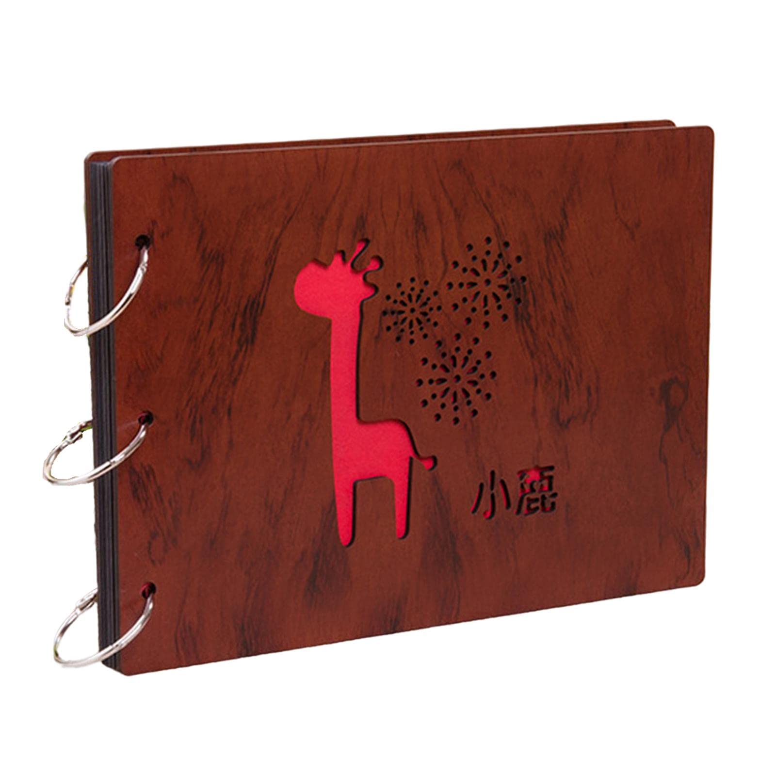 Harayaa Wooden Memory Album - Elegant Guestbook Sign in Book for Anniversary, Baby Shower, Wedding & Holiday Decor - Rustic Deer Design - Perfect for Wedding Guest Books, Baby Memory Keepsakes & Special Event Signatures