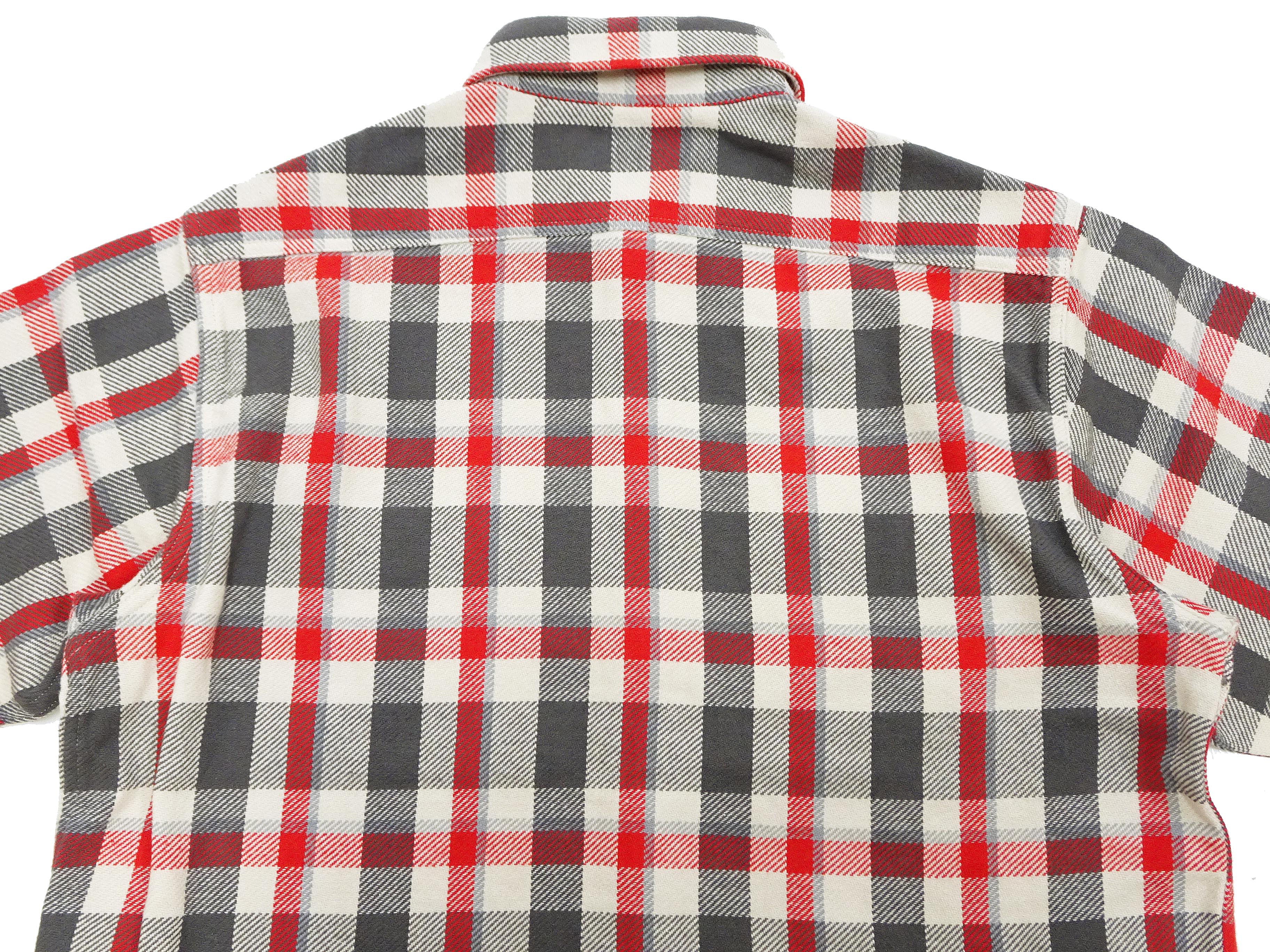 Men's Mediumweight Cotton Twill Long Sleeve Button-Up Work Shirt - Sugar Cane Plaid Pattern (SC29361) in Off White - Perfect for Casual Wear, Outdoor Work & Fall Layering