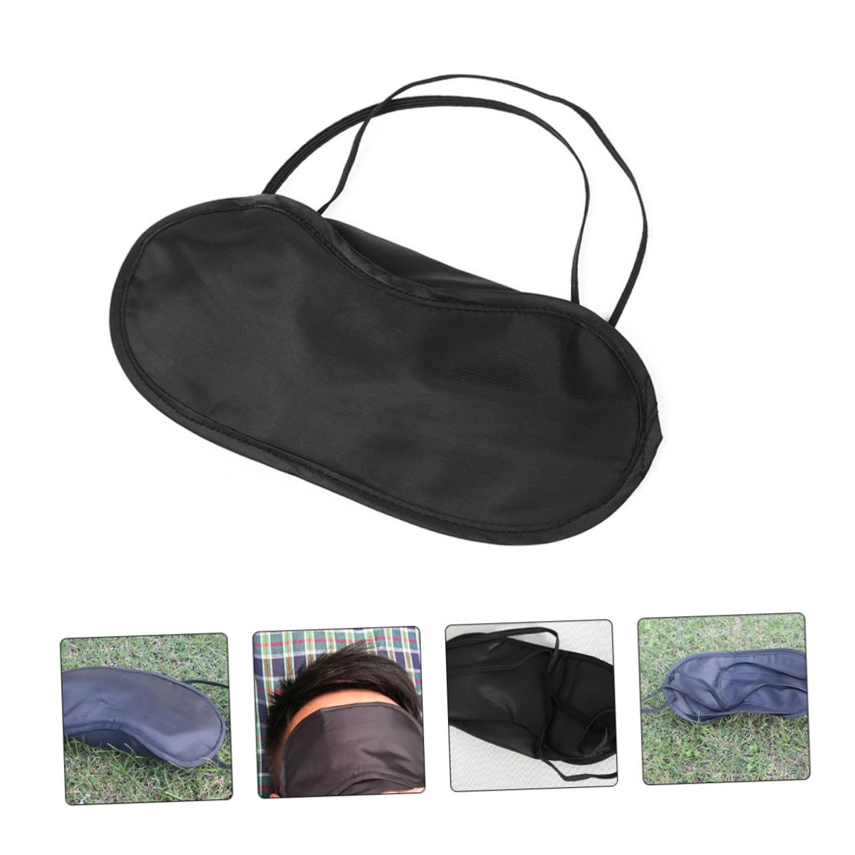 12 Pack Satin Sleep Eye Masks for Camping & Travel - Soft Washable Blindfolds for Women & Men - Perfect for Birthday Gifts, Spa Relaxation, and Deep Sleep Accessories (Black)