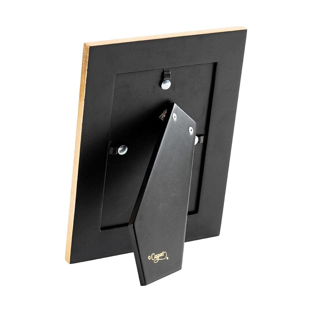 Elegant Caspari Lacquer 4x6 Picture Frame in Modern Gold Moire - Perfect for Home Decor, Office Display & Gift Giving