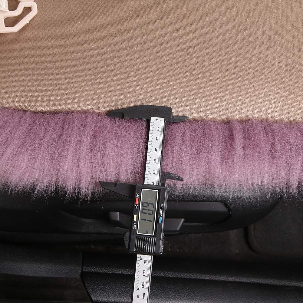 Premium Soft Genuine Sheepskin Car Seat Cover - Luxury Long Wool Universal Fit for Cars, SUVs, Jeeps & Trucks (1pc, Dusty Rose) | Comfortable Protection for Driving & Office Chairs