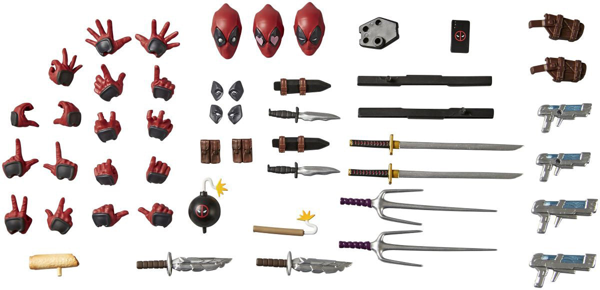 Amazing Yamaguchi Revoltech Deadpool 2.5 Action Figure - Highly Articulated Collectible Toy for Marvel Fans | Perfect for Display, Photography & Cosplay Play