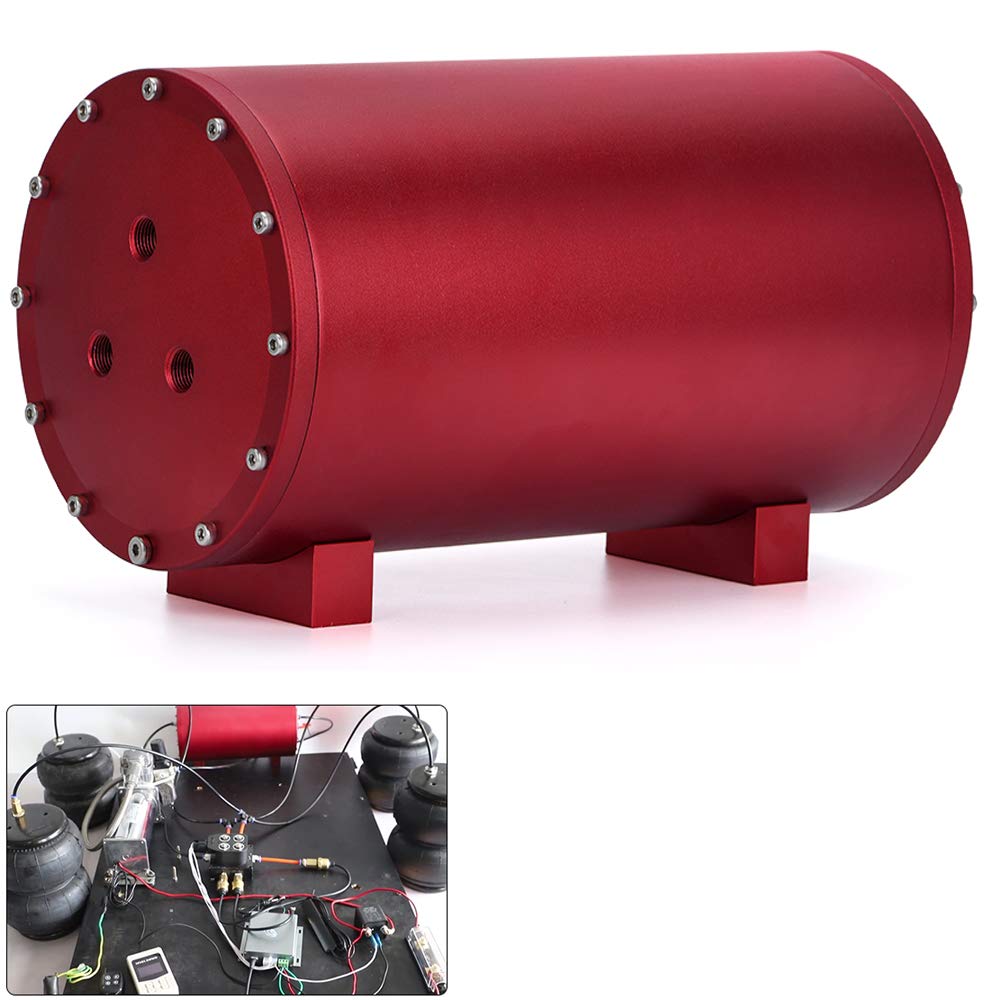 PTNHZ Universal 1.2 Gallon 200 PSI Portable Air Compressor with Removable Tank - 6 Port Electric Onboard System for Trailer, Boat, Auto Air Suspension & Horn - Perfect for Road Trips, Off-Roading & Vehicle Maintenance