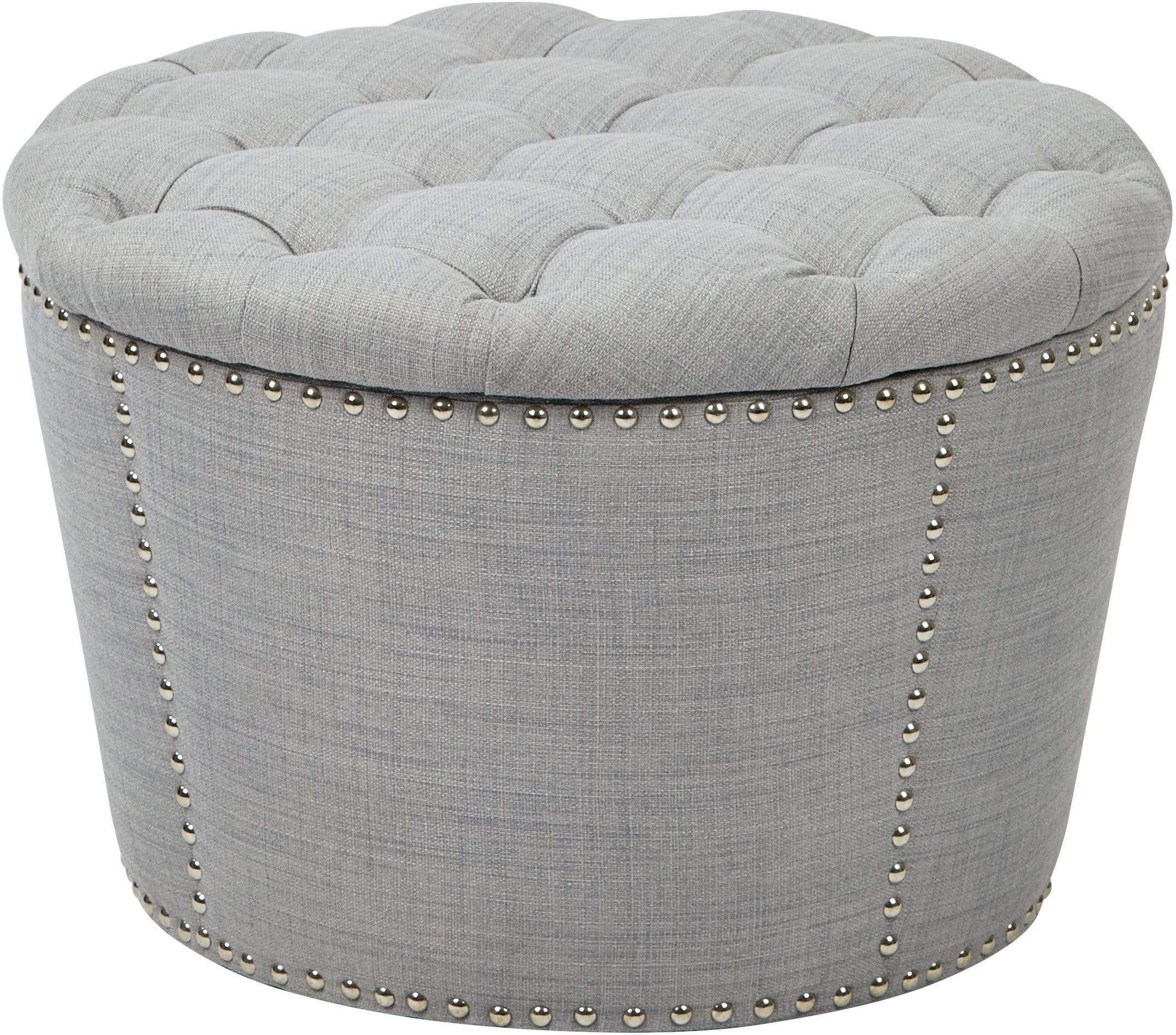 Office Star OSP Accents Lacey Tufted Storage Set [SB239] - Stylish Fabric Storage Bins for Home Office Organization, Closet Storage & Nursery Decor
