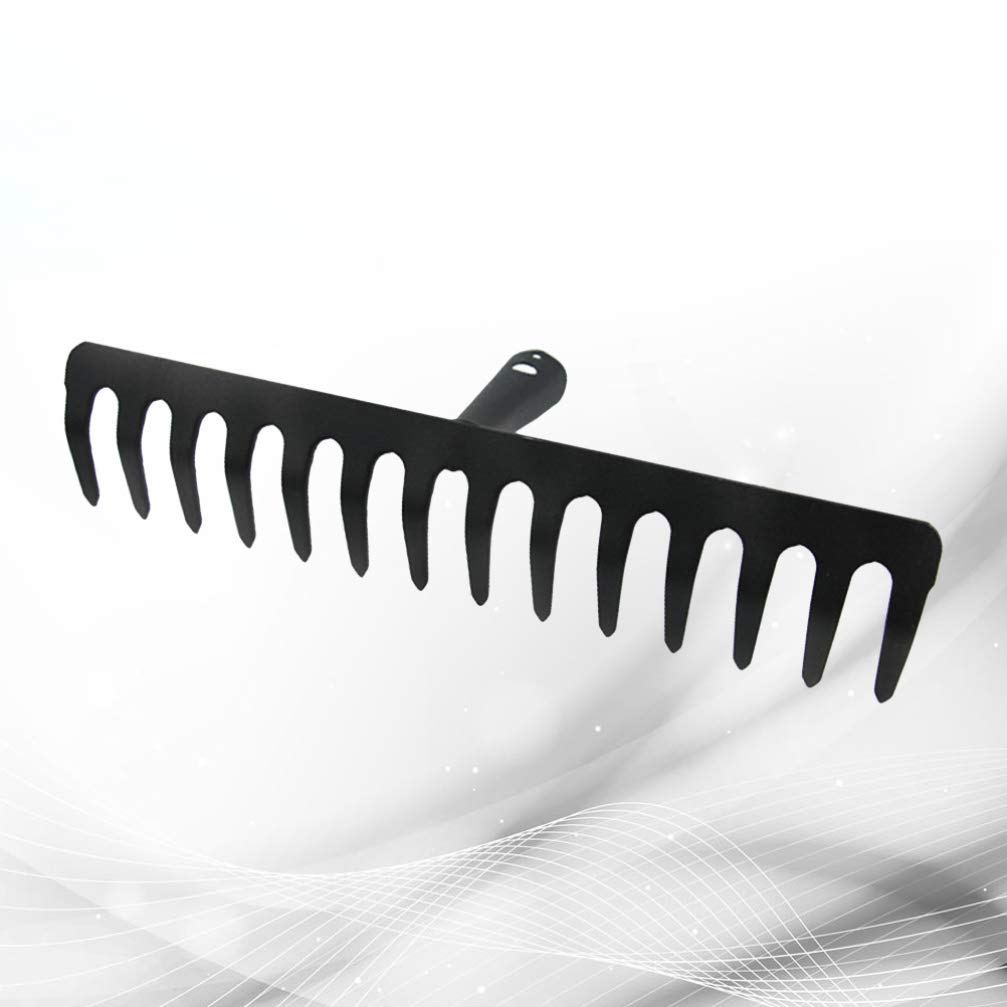**Heavy Duty Garden Rake - 16-Inch Steel Bow Rake for Leaf Cleaning, Lawn Leveling & Landscaping - Durable Welded Head with Sturdy Teeth - Perfect for Yard Work, Gardening & Outdoor Maintenance**