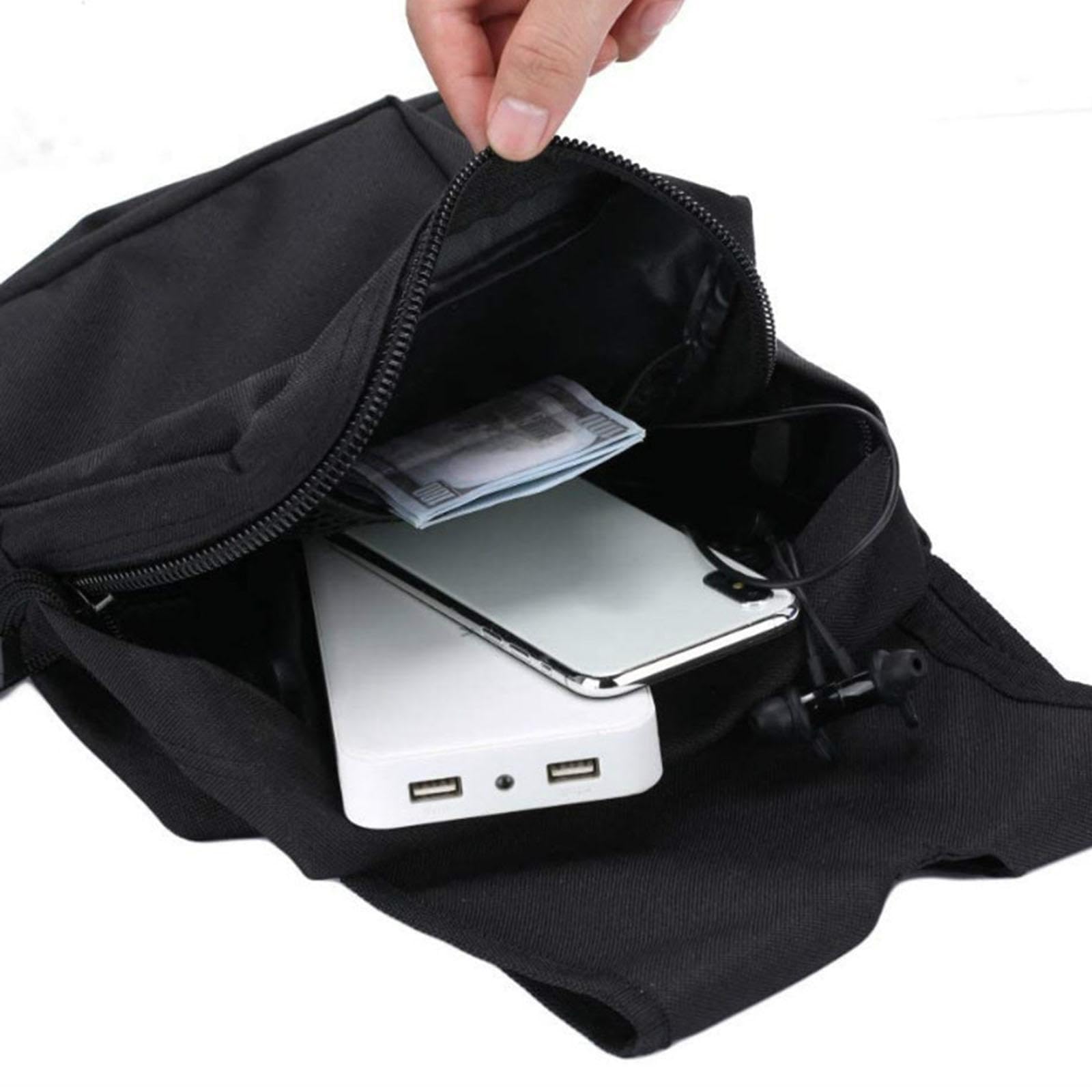 ATV Motorcycle Tank Bag Saddlebag - Waterproof Cargo Storage Luggage for ATV/UTV (23x28cm, Black) - Easy Installation & Durable Design for Off-Road Adventures & Long Rides