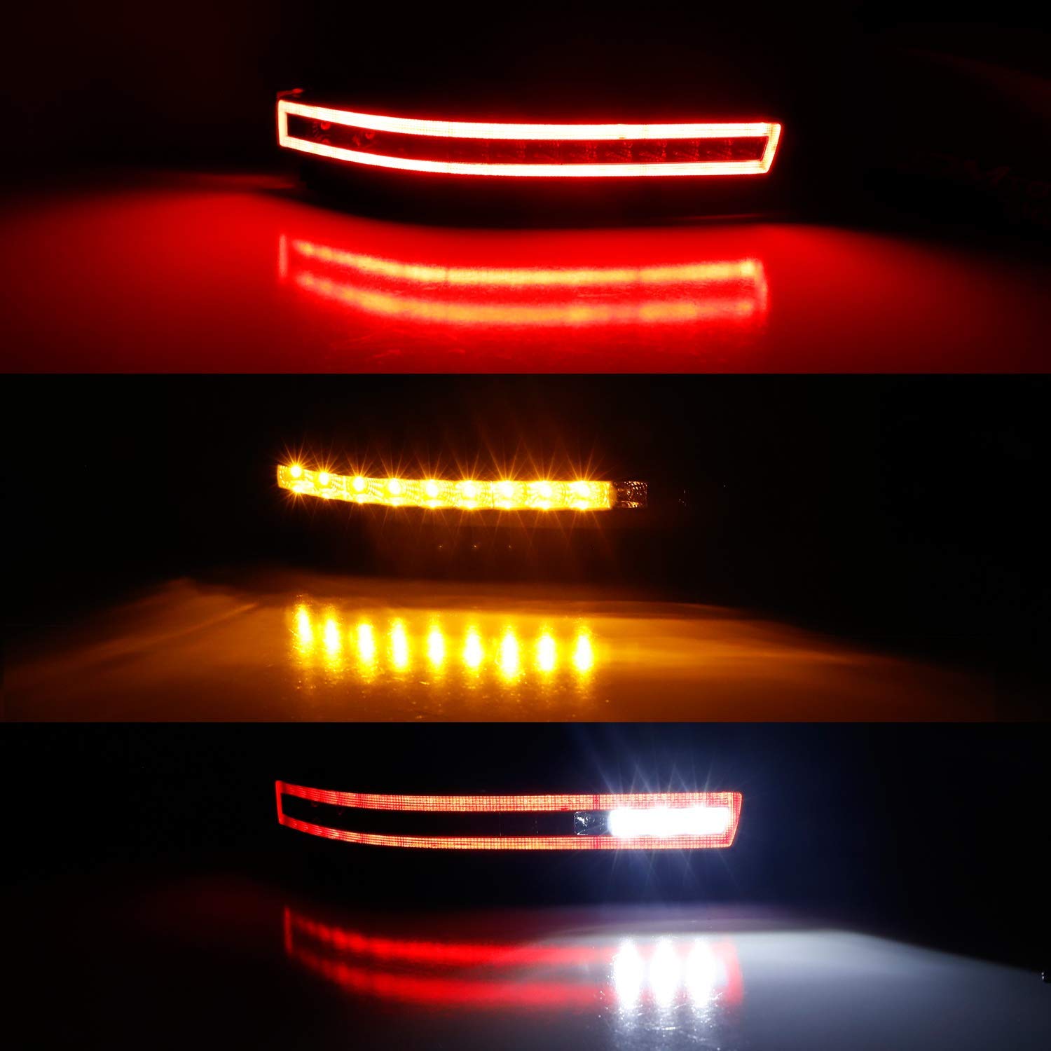 Smoked LED Tail Lights for Nissan 350Z 2003-2009 - Sequential Turn Signals, Reverse & Brake Lights - All-in-One Lower Bumper Lamps by iJDMTOY | Upgrade Your Z33's Rear Style & Night Visibility