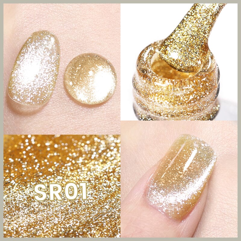 Shimmery Reflective Cat Magnetic Gel SR02 - 10ml Nail Polish for Glamorous Nails - Perfect for Parties, Weddings & Special Occasions
