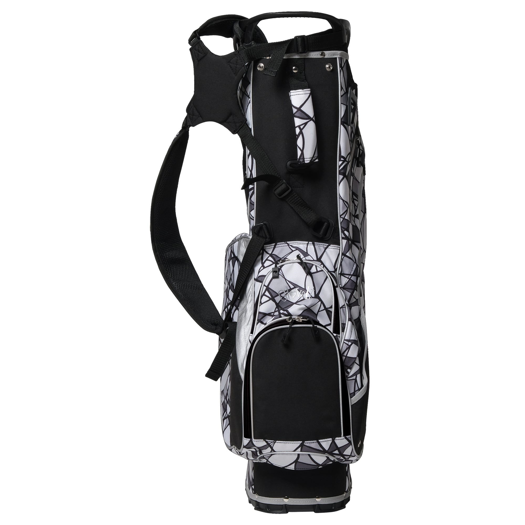 Women's Golf Stand Bag with Stylish Pattern - Lightweight & Durable Golf Bag for Female Players - Perfect for Golf Courses, Driving Range & Outdoor Sports