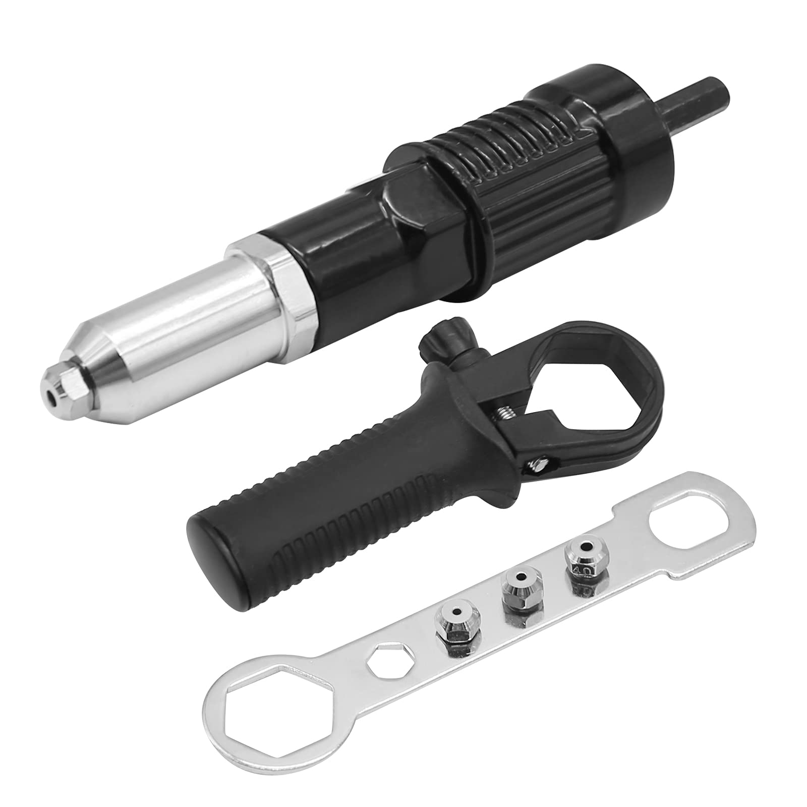 Heavy Duty Pop Rivet Gun Kit - Cordless Rivet Tool with Drill Attachment for Metal, Wood & Plastic - Perfect for DIY Projects, Auto Repair & Home Improvement
