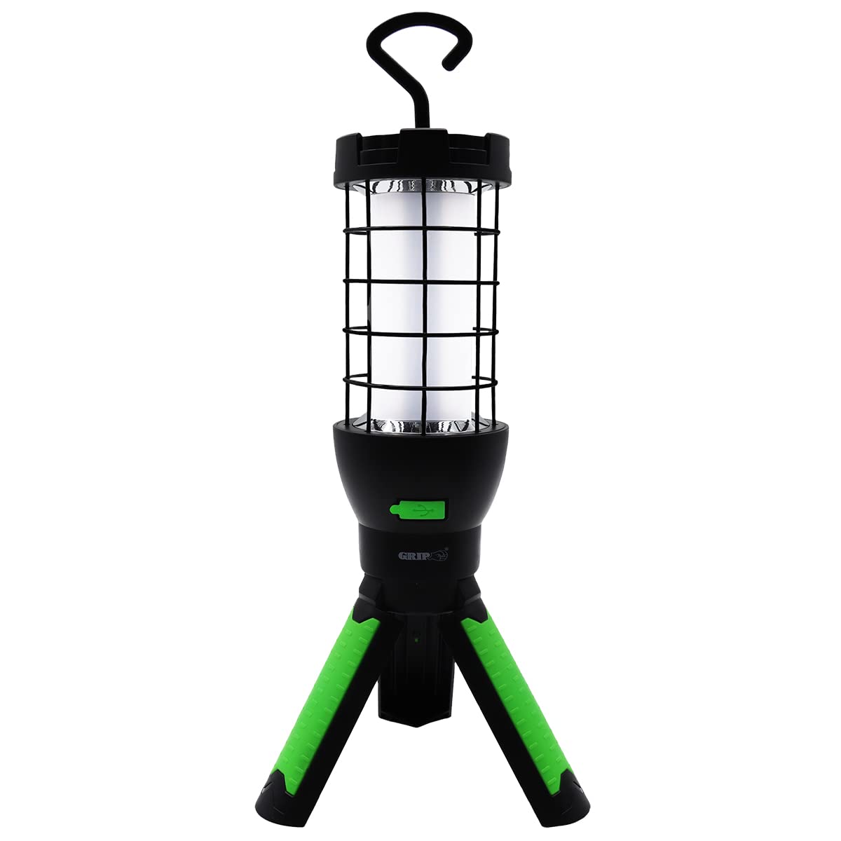 Grip Rechargeable LED Tripod Work Light - 650 Lumens Brightness with Dual Mode & Foldable Legs - Perfect for Emergency Lighting, Roadside Repairs, Electronics Work, Garage Projects, and Home Improvement Tasks