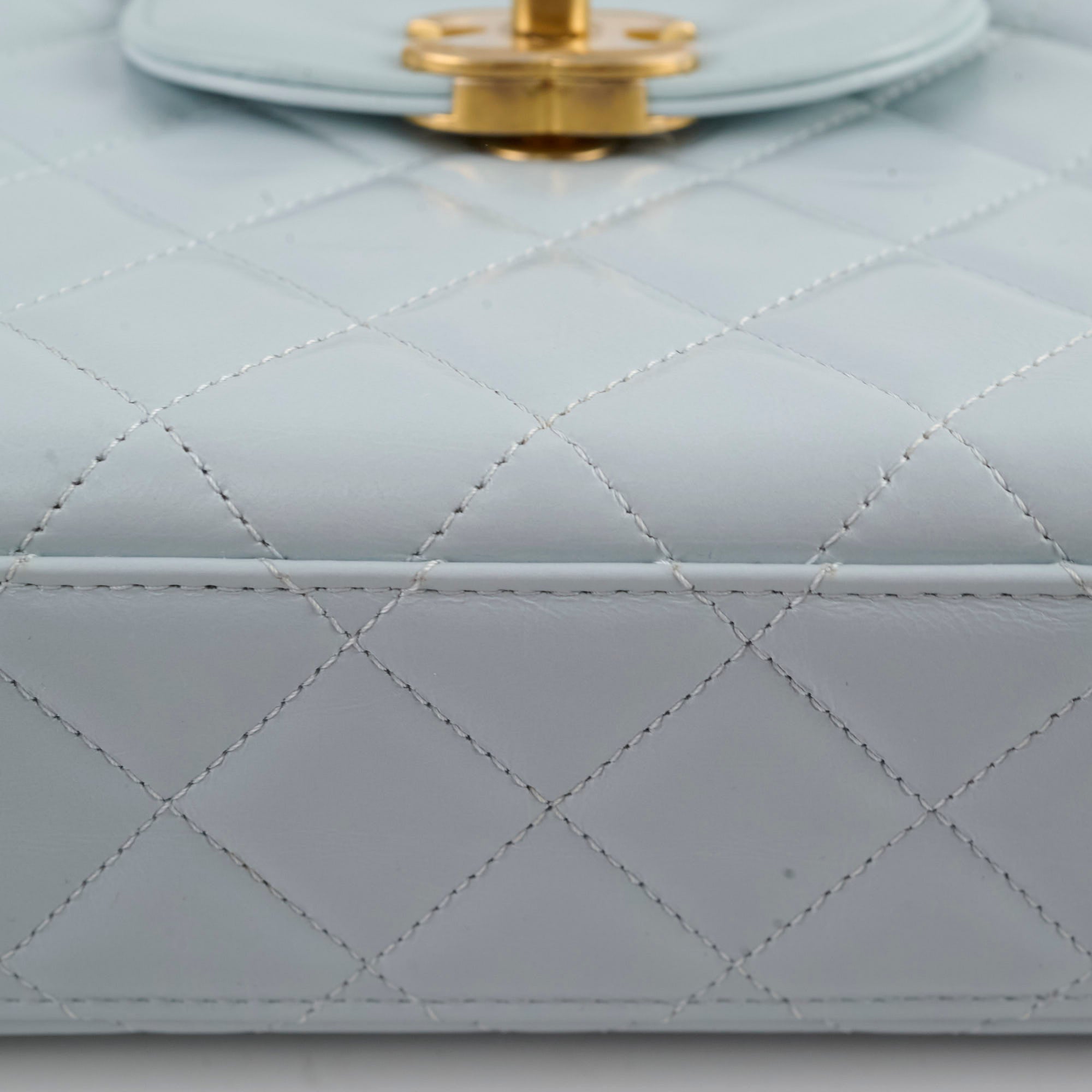 Authentic Chanel Mini Kelly Bag in Blue Calfskin with Microchip - Luxury Crossbody Purse for Women, Perfect for Date Nights & Special Occasions