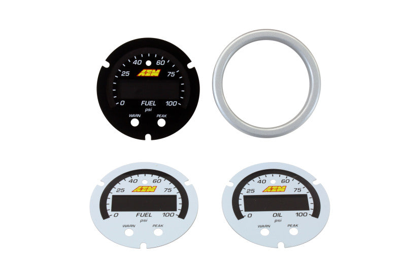 AEM X Series Pressure Gauge Accessory Kit - Complete Set for Performance Tuning & Engine Monitoring | Perfect for Automotive, Racing & Industrial Applications