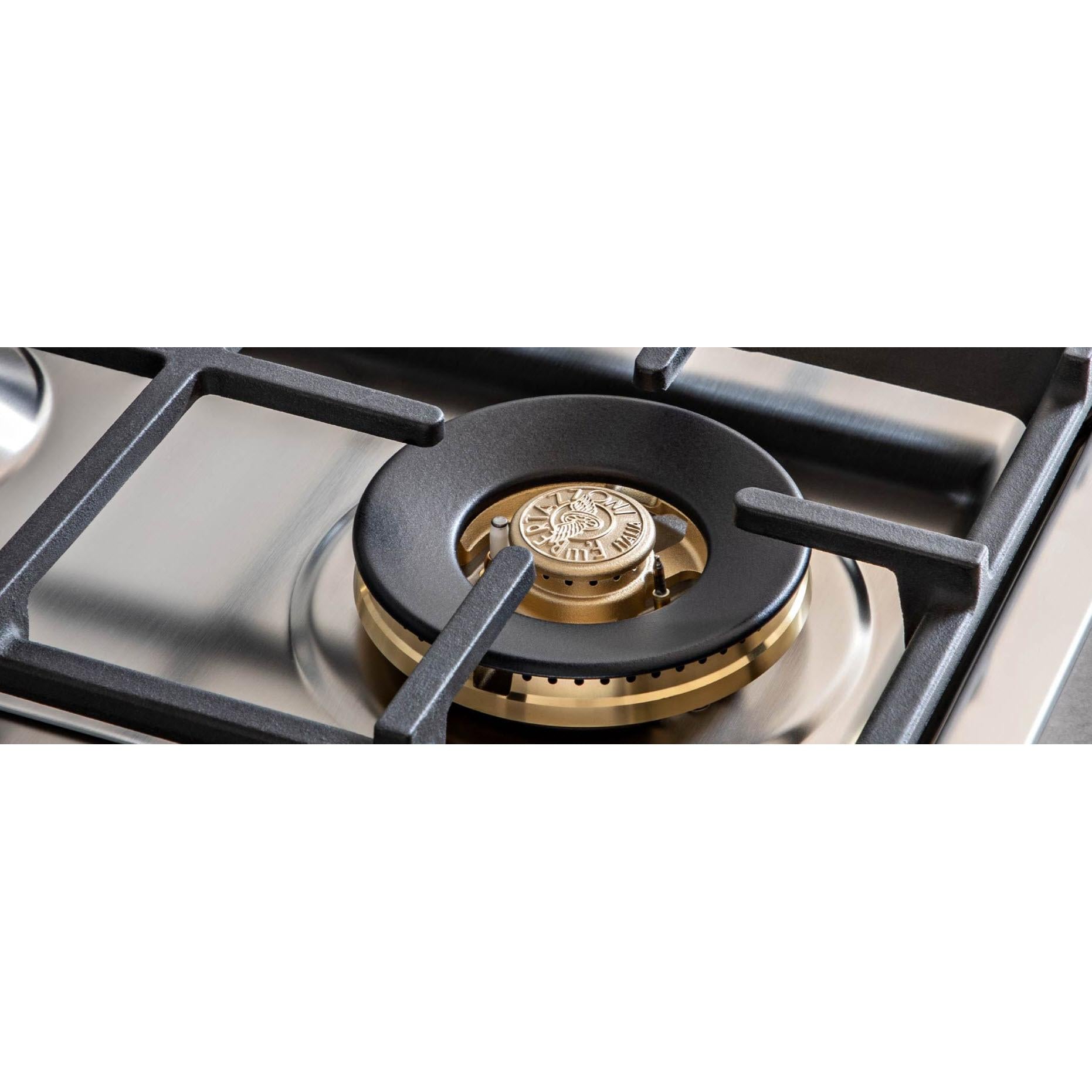 Bertazzoni MAST304QBXT 30-Inch 4-Burner Built-In Gas Cooktop - Professional Grade Stainless Steel Cooktop for Home Kitchen, Perfect for Boiling, Searing & Simmering