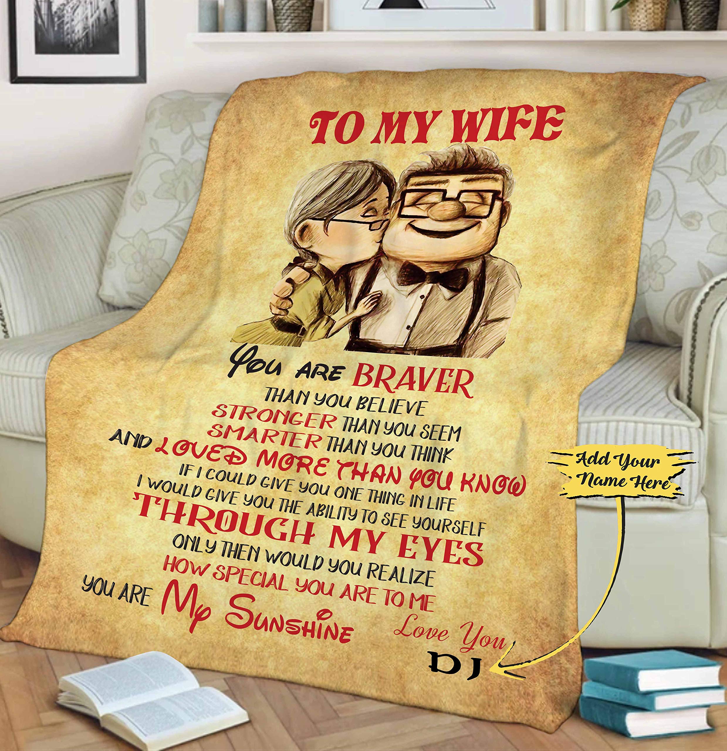 Best Personalized Family Gifts for Wife - Custom Photo Blanket 50x60 - Perfect for Anniversary, Valentine's Day & Cozy Nights