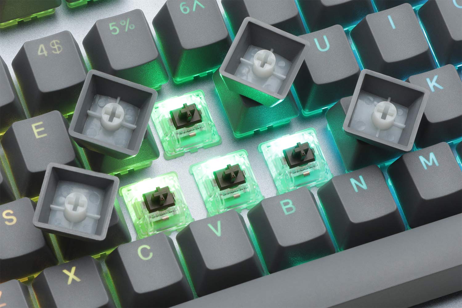 Drop CTRL Tenkeyless TKL 87-Key Mechanical Gaming Keyboard - Hot-Swappable Switches, RGB Backlit, Programmable Macros, USB-C, Doubleshot PBT Keycaps, Aluminum Frame (Kaihua Speed Silver) - Perfect for Esports, Coding & Office Work