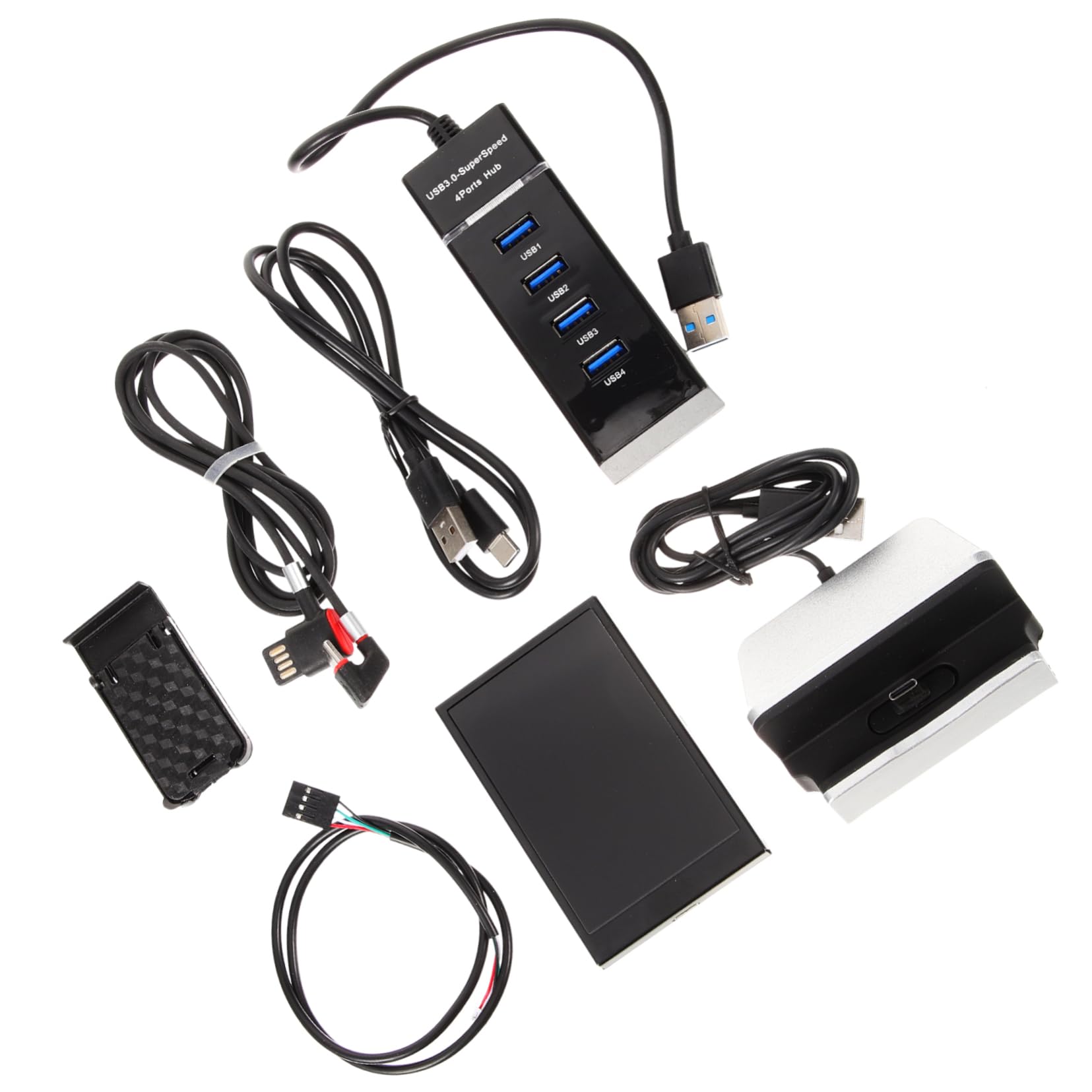 OSALADI 2 Pack Mini PC Temperature Monitor - Secondary Computer Screen with Copper Frame for Real-Time Data Display, Perfect for Gaming PC, Workstation & Custom Computer Case Builds