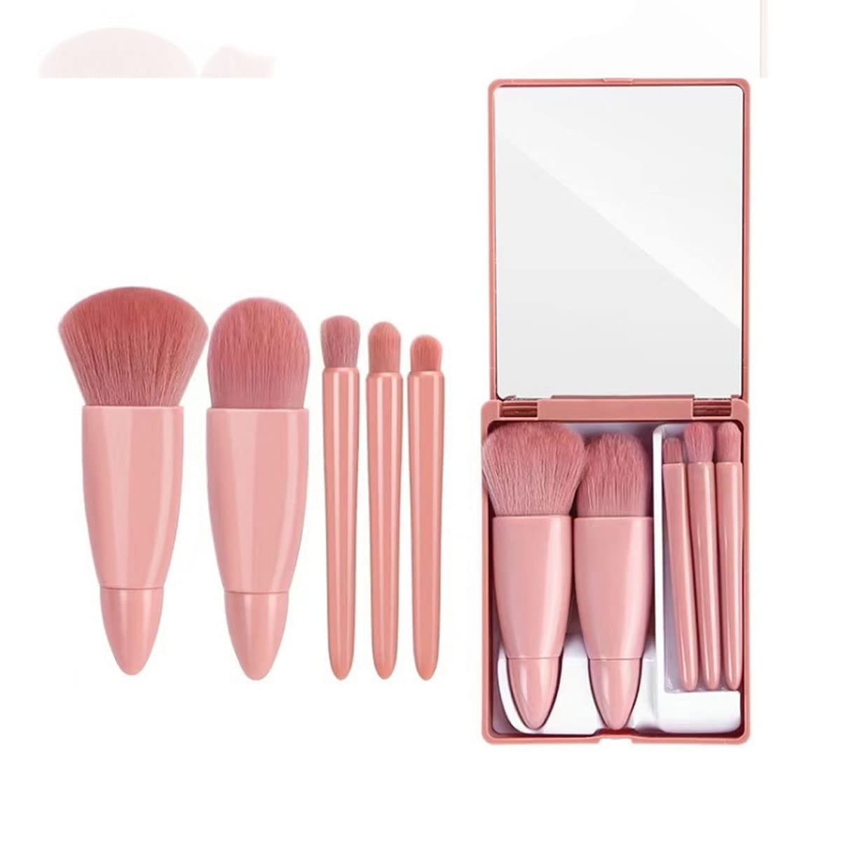 Professional Pink Makeup Brush Kit - Soft Concealer & Foundation Brushes for Flawless Beauty