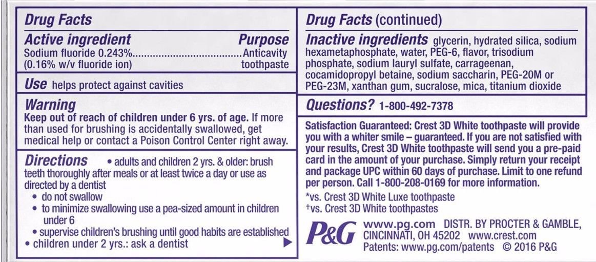 Crest 3D White Brilliance Whitening Toothpaste - Vibrant Peppermint Flavor, Travel Size 0.85 oz (Pack of 8) | TSA Approved for Air Travel | Brightens Teeth & Freshens Breath for Daily Oral Care