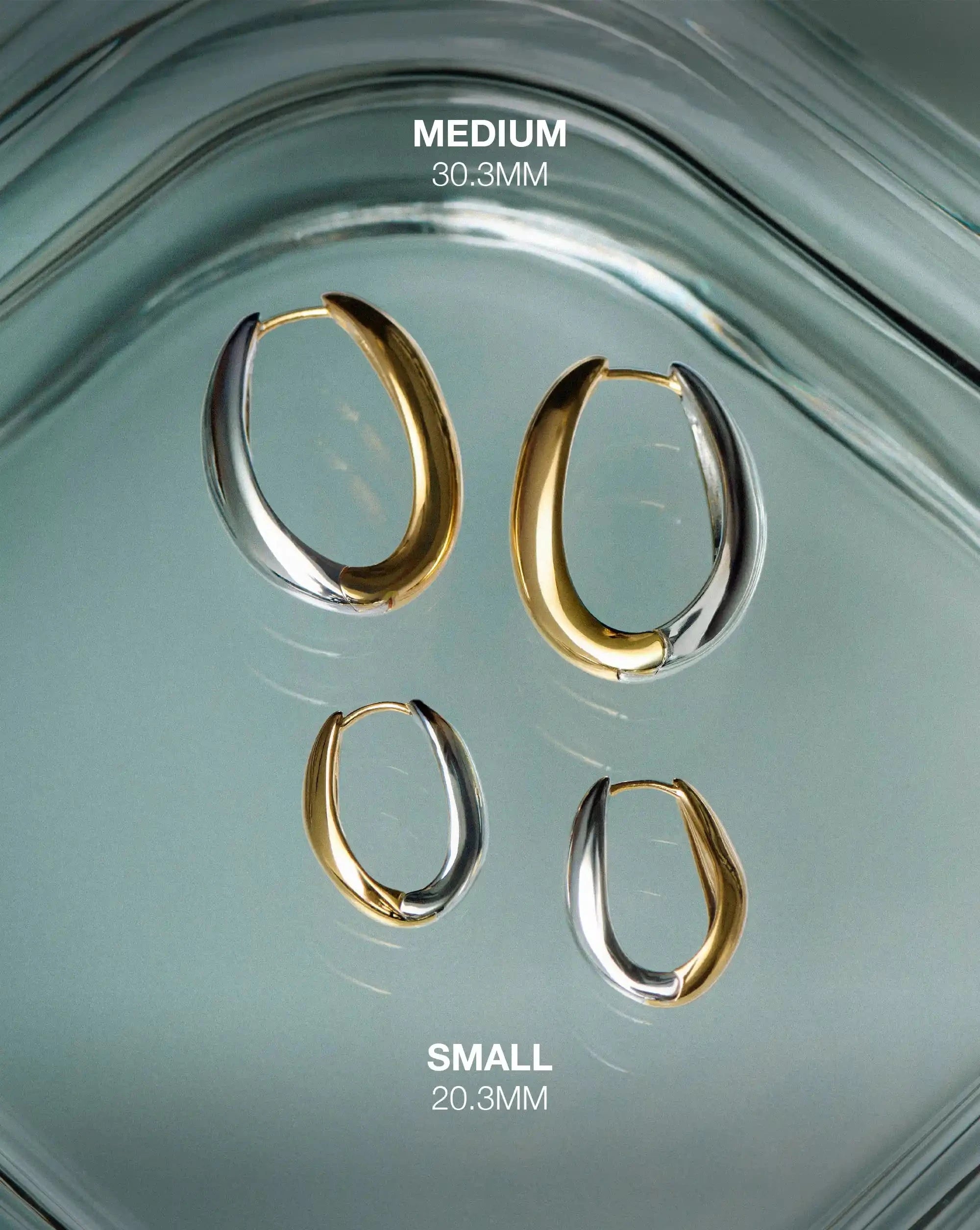 Savi Signature Medium Hoop Earrings for Women - Gold & Silver Mixed Metal Statement Jewelry - Perfect for Everyday Wear, Office & Date Night
