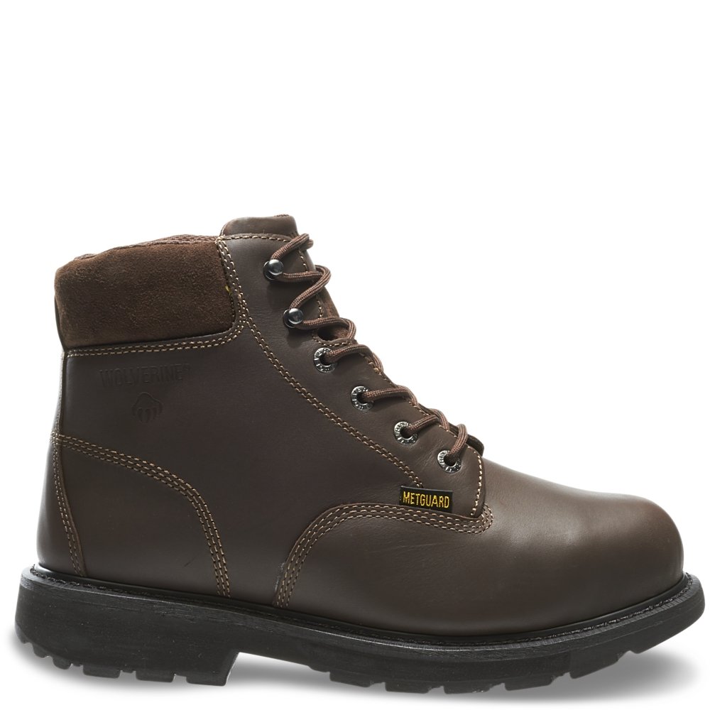 Wolverine Men's Cannonsburg Work Boots - Durable Leather Steel Toe Shoes for Construction & Outdoor Work | Comfortable Safety Footwear for Job Sites, Hiking & Heavy Duty Use