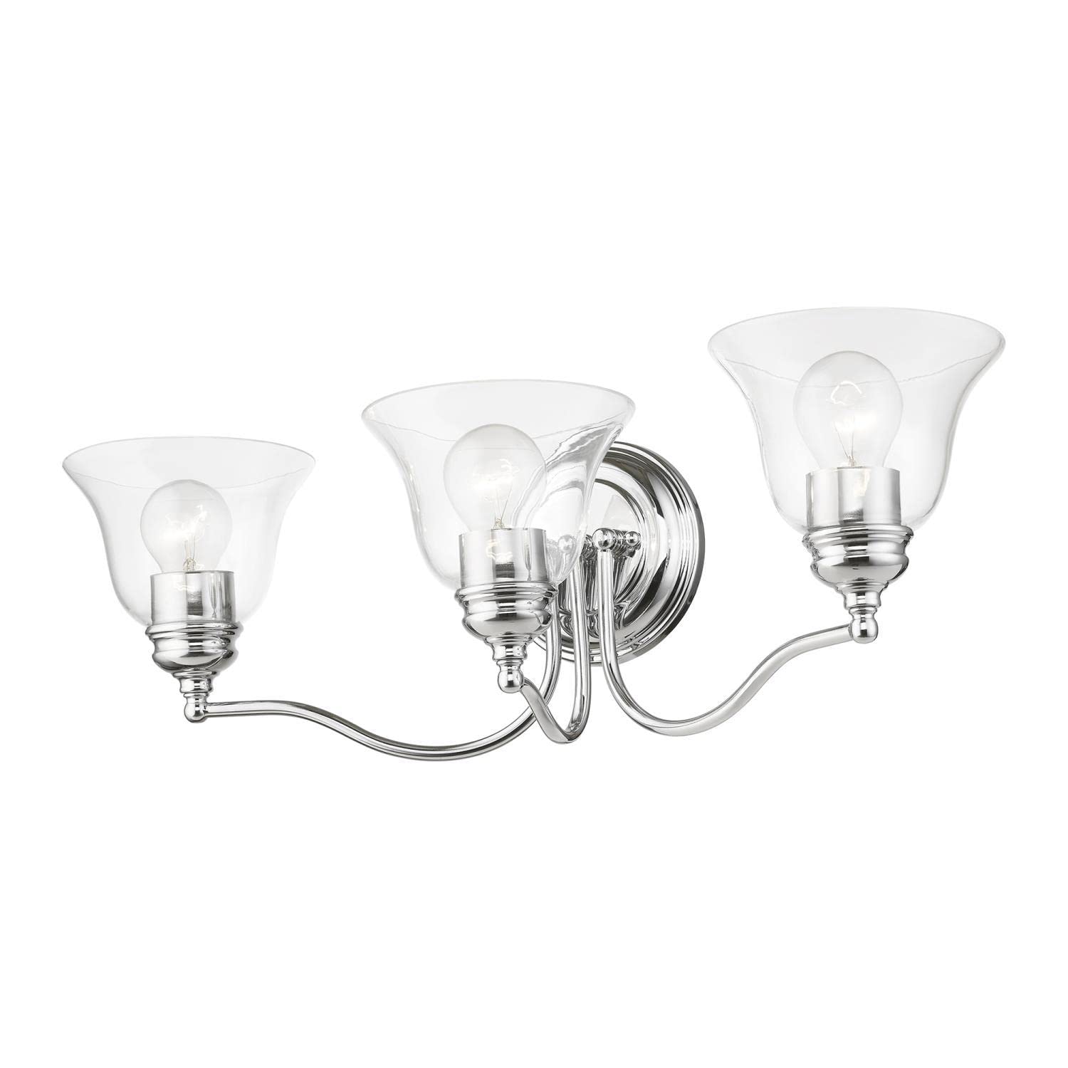 Moreland 3-Light Bathroom Vanity Light Fixture - Transitional Style - 7.5