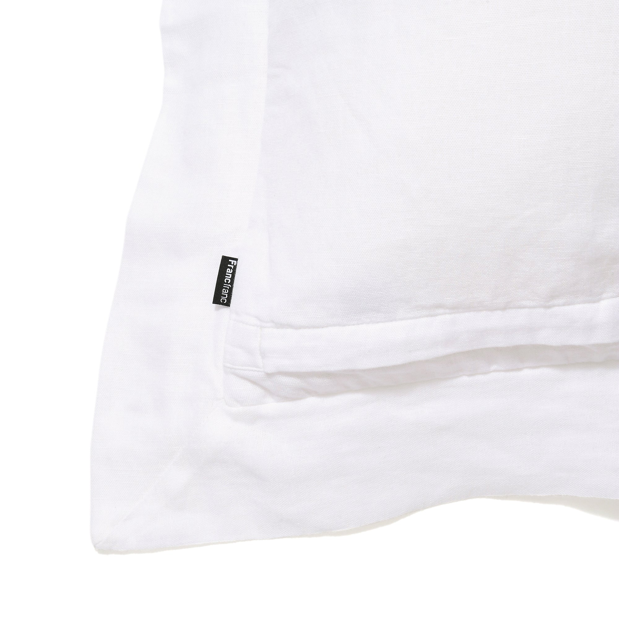 Premium 18x18 Inch White Flange Cushion Cover - Soft Washable Decorative Pillow Case for Sofa, Bed, Chair & Home Decor