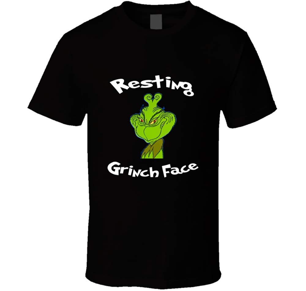 Funny Grinch Face Short Sleeve T-Shirt | Dr. Seuss Christmas Gift | Holiday Party & Ugly Sweater Contest Outfit