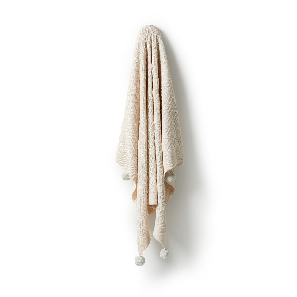 Cozy Knitted Cable Blanket - Soft Warm Winter Throw for Couch, Bed & Sofa - Perfect for Home Decor, Gifts & Relaxation