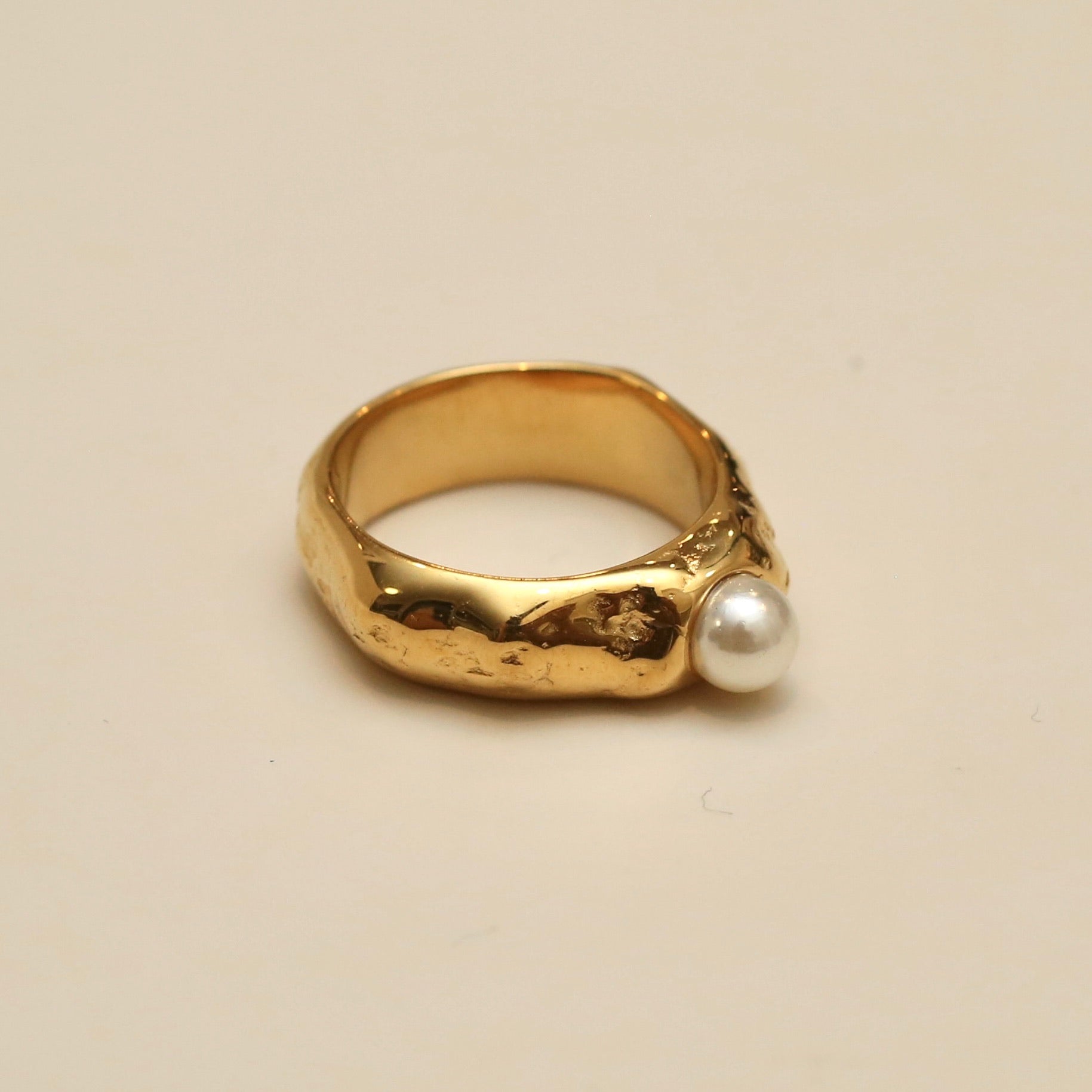 Mini Pearl Chunky Ring - Elegant & Trendy Statement Jewelry for Women - Perfect for Parties, Weddings & Everyday Wear