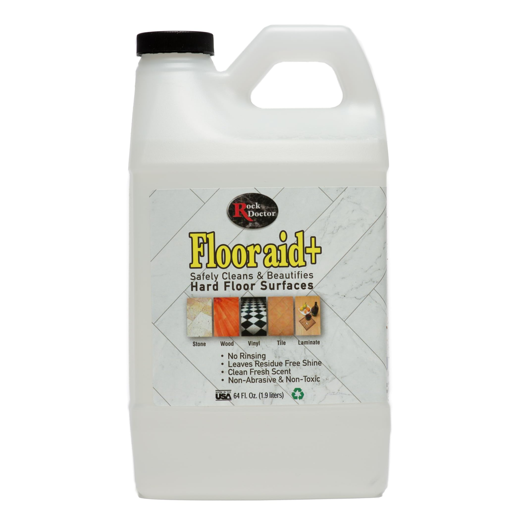 Flooraid + Multi-Surface Floor Cleaner - Safe for Vinyl, Ceramic Tile, Stone, Laminate & Hardwood Floors | Biodegradable & Eco-Friendly Cleaning Solution (64 oz) | Perfect for Homes, Offices & Commercial Spaces