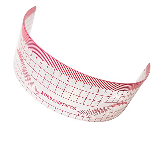 Professional Eyebrow Stencil Guide & Microblading Ruler - Reusable Makeup Tool for Perfect Brows, Tattoo Transfer Gel - Ideal for Microblading, Permanent Makeup, and DIY Brow Shaping at Home