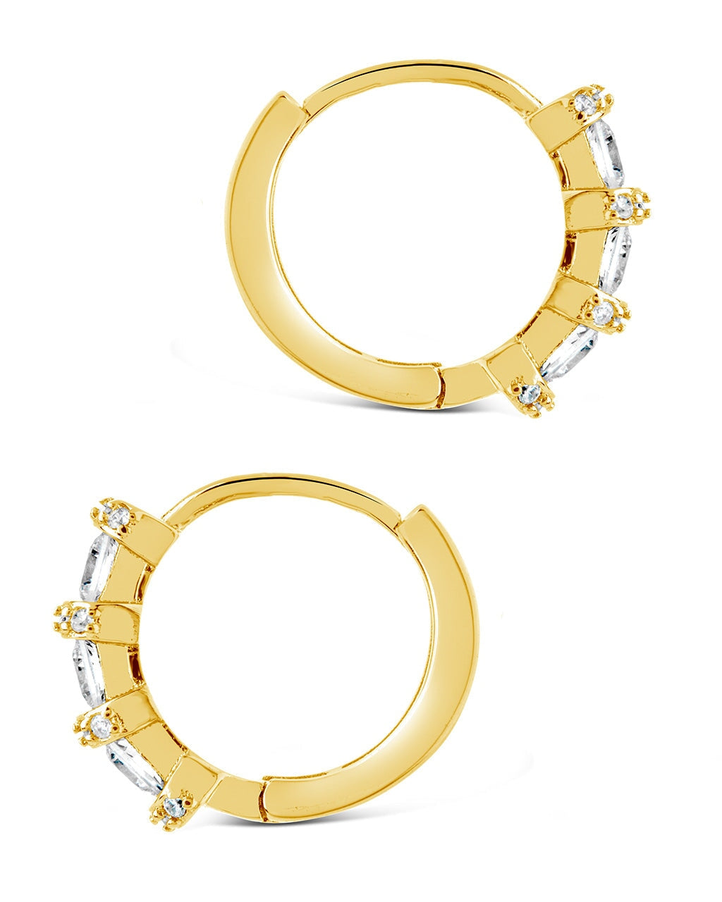Iskra CZ Micro Hoop Earrings - 14K Gold Plated Tiny Hoop Earrings for Women, Minimalist Small Huggie Earrings for Everyday Wear, Dainty Jewelry Gift for Her | Perfect for Work, Date Night & Casual Outings