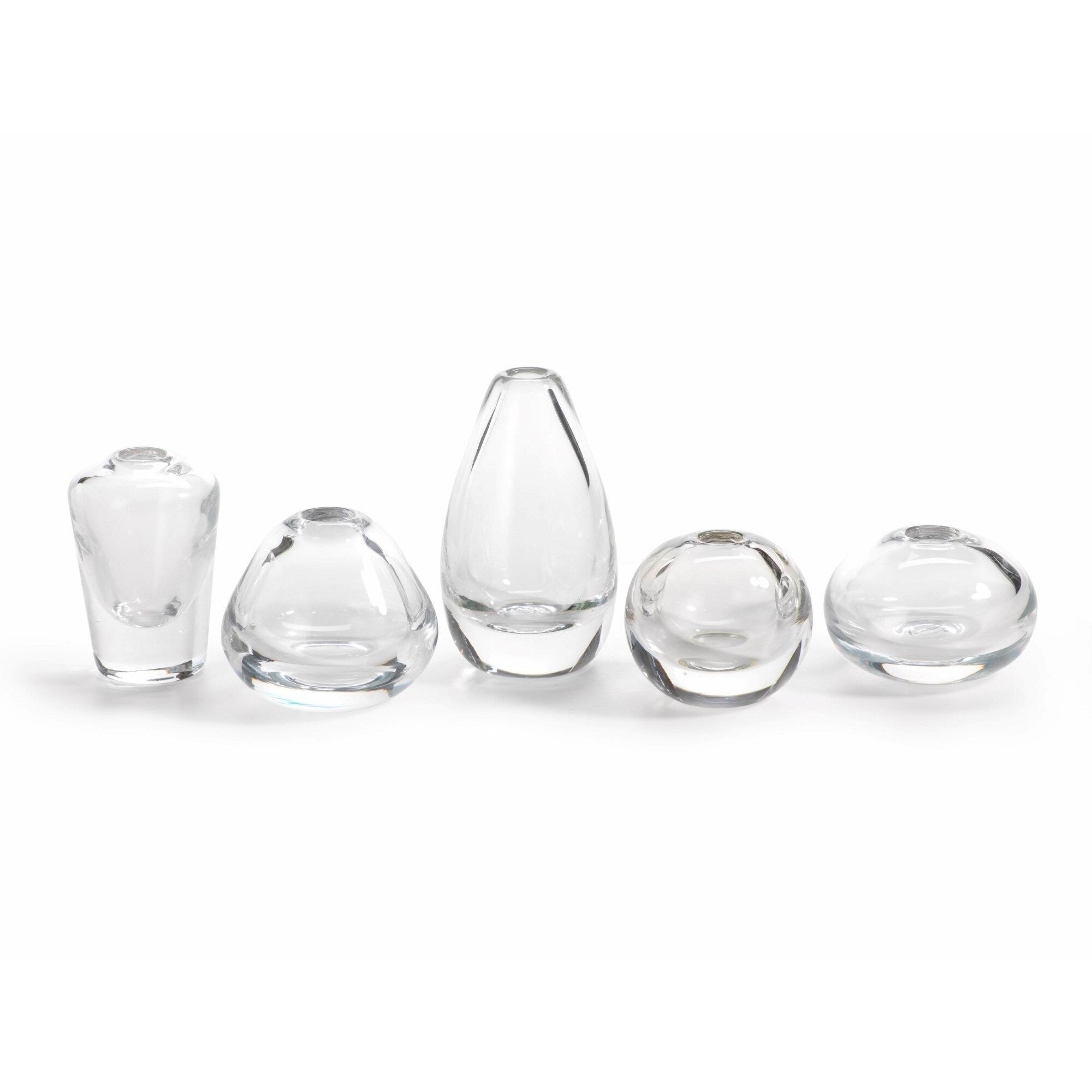 Araceli Clear Glass Vase Set of 5 - Tall Cylinder Flower Vases for Home Decor, Wedding Centerpieces, and Table Arrangements