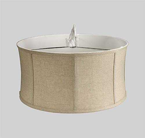 Cyan Designs 04438 White Table Lamp with Natural Raw Cotton Shade - Modern Farmhouse Bedside Lighting for Living Room, Bedroom & Office Decor