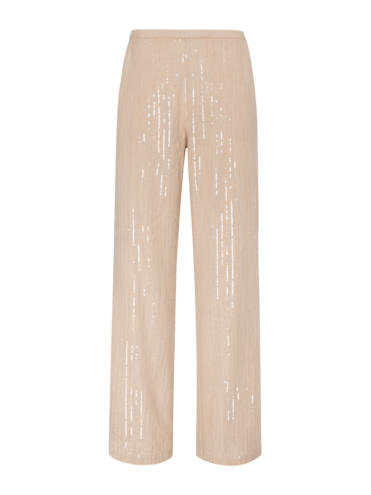 Coastal Semi High Rise Pant Sand Sequin Stripe - Women's Casual Beach Pants for Summer Vacation & Boho Outfits