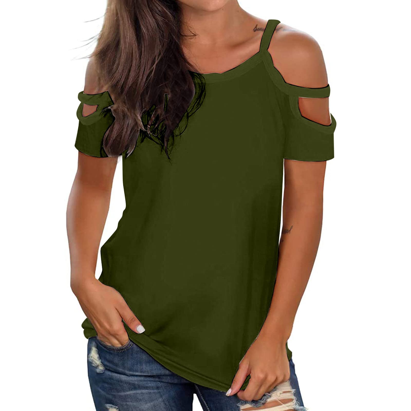 Stylish Plus Size Women's Short Sleeve Summer Tops - Casual Beach Shirts for Women (Green, XL) | Perfect for Vacation, Pool Party & Everyday Wear