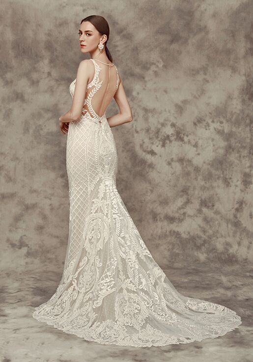 Calla Blanche Victoria 16243 Sample Wedding Gown – Elegant Lace Bridal Dress for Church Ceremony & Formal Events