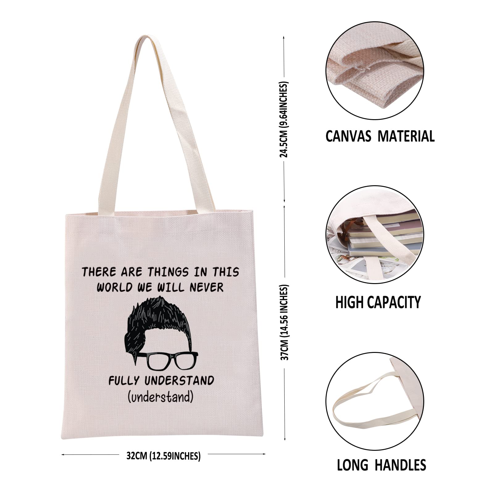 Zak Bagans 'We Will Never Fully Understand' Reusable Canvas Tote Bag - Ghost Adventures Merchandise & Show Gift for Fans (Perfect for Grocery Shopping, Beach Trips & Halloween Events)